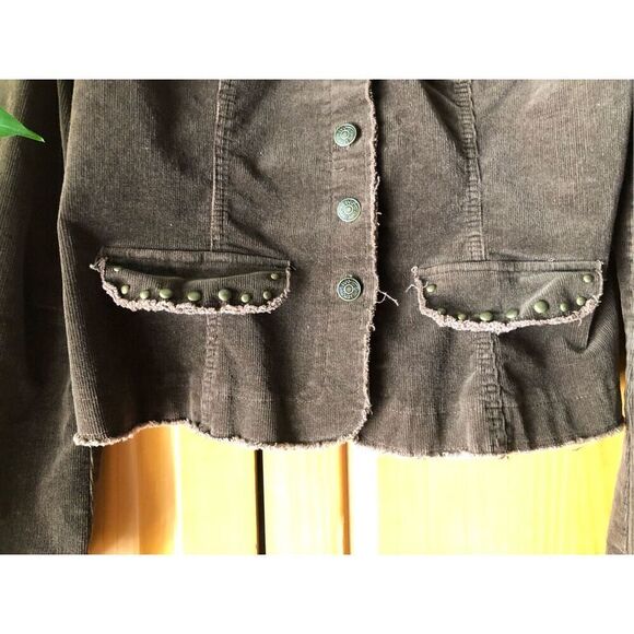 Ivy Jane Womens  Jacket Embroidered Cross Logo Buttons SZ M - Picture 5 of 14